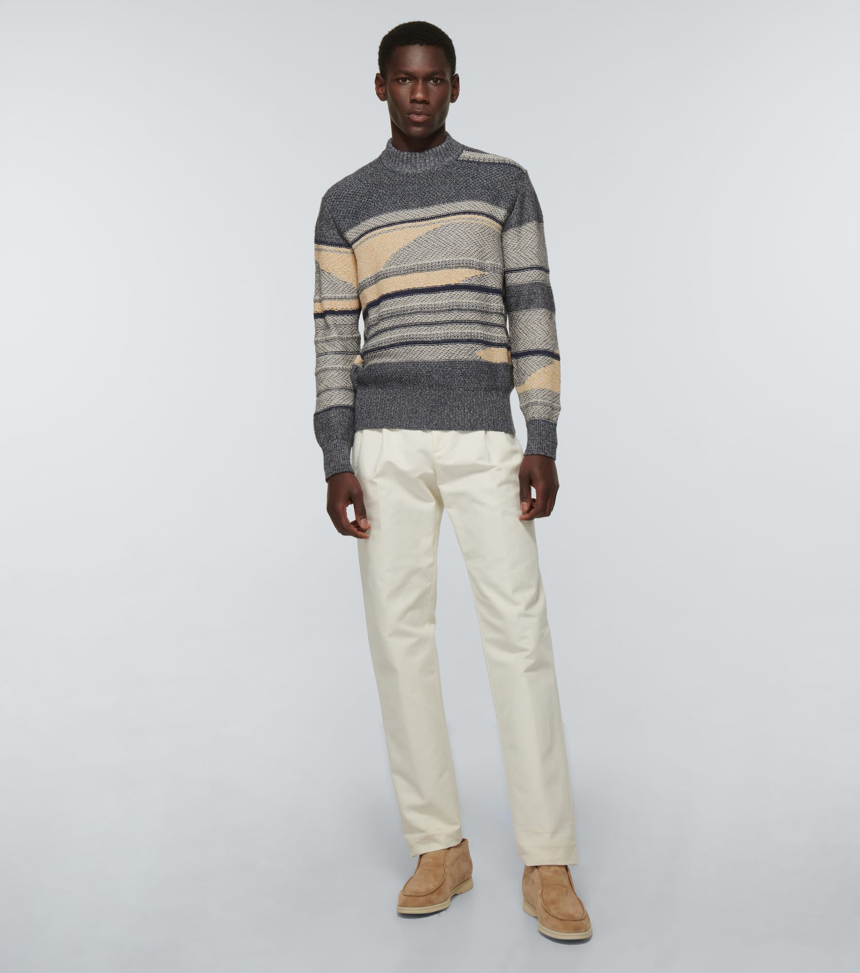 Knitgame intarsia silk-blend sweater - 2