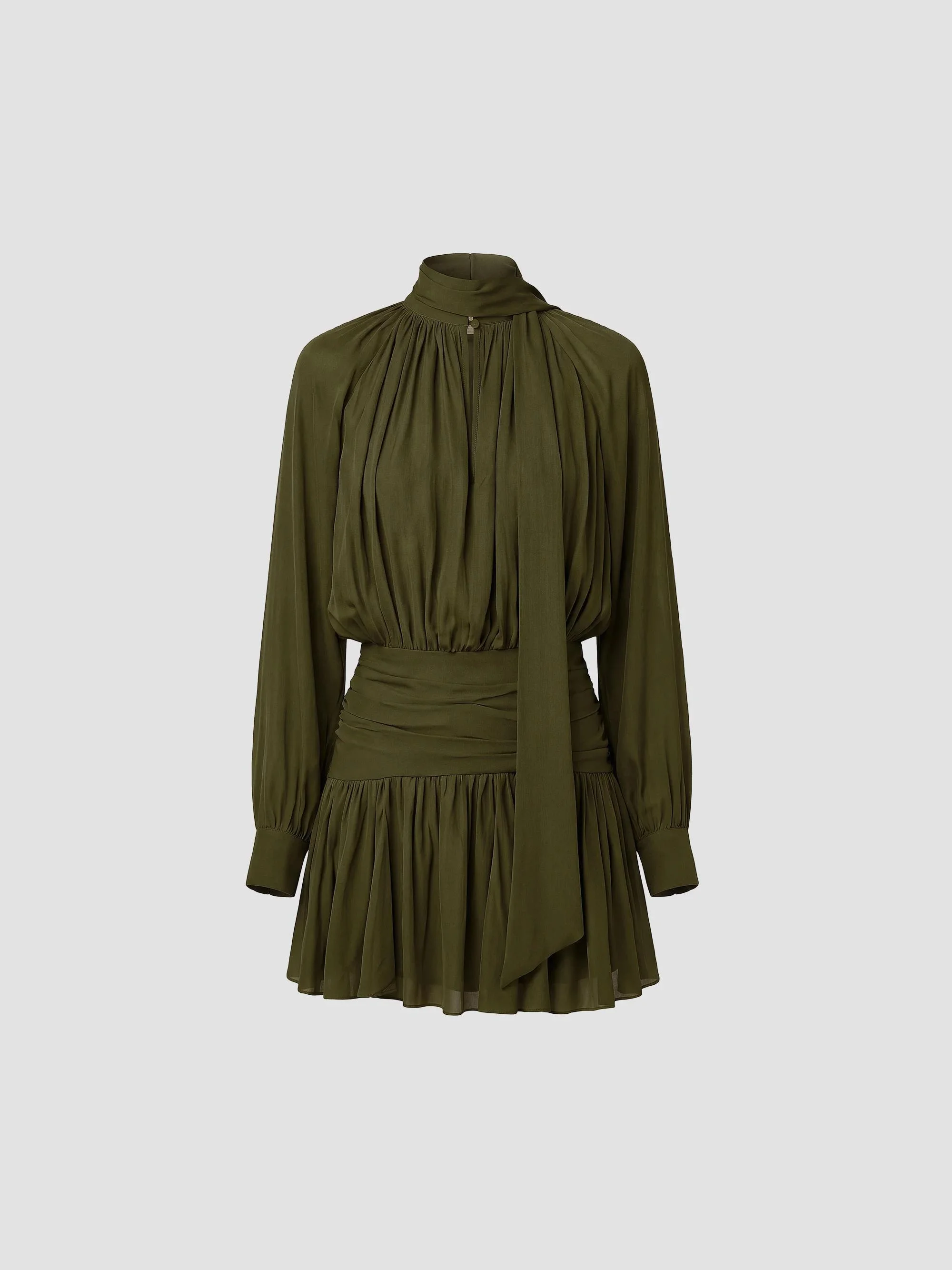 Women's Courtney Tieneck Mini Dress - Olive - 1