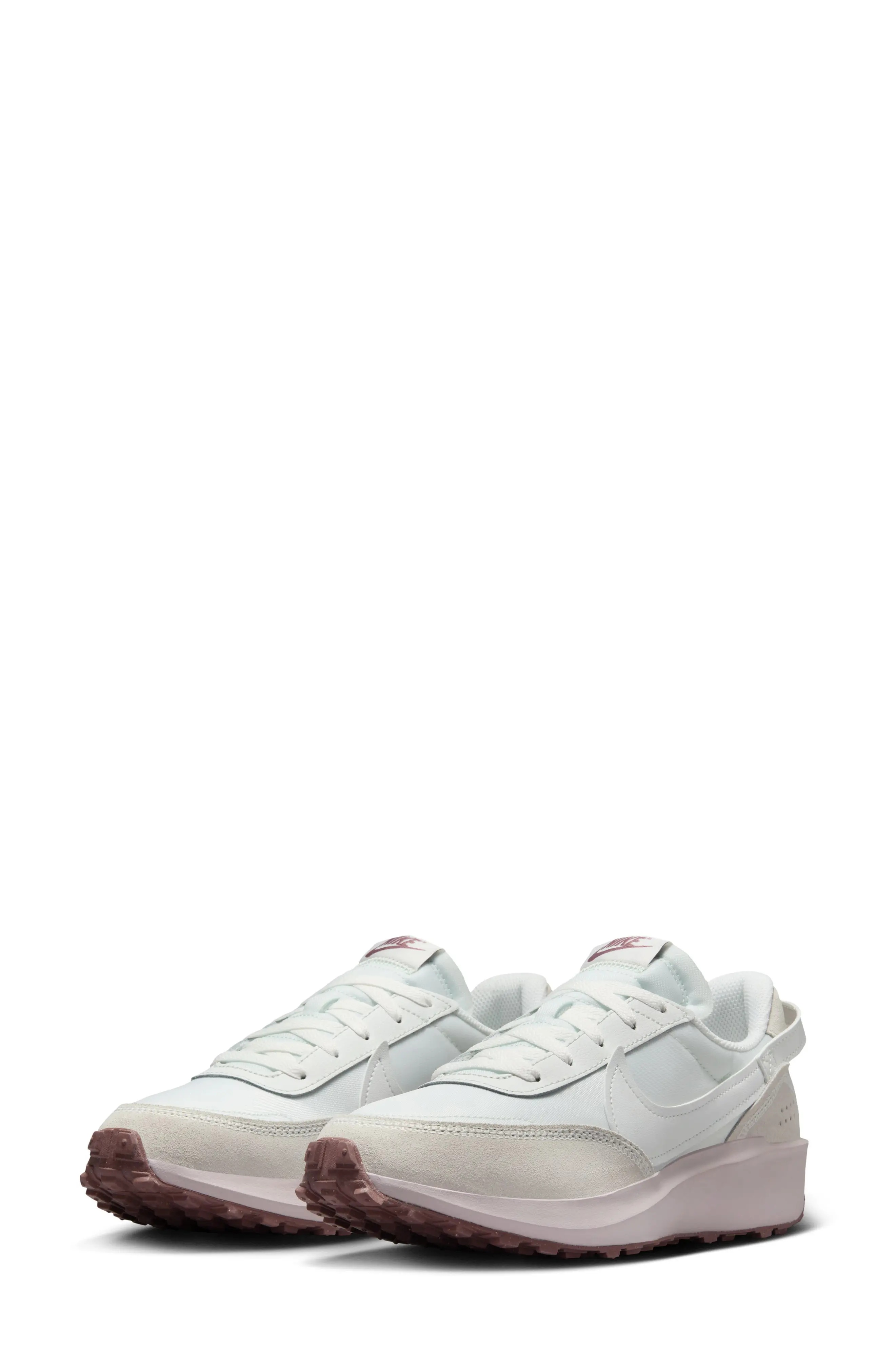 Waffle Debut Sneaker in White/Platinum/Mauve - 2