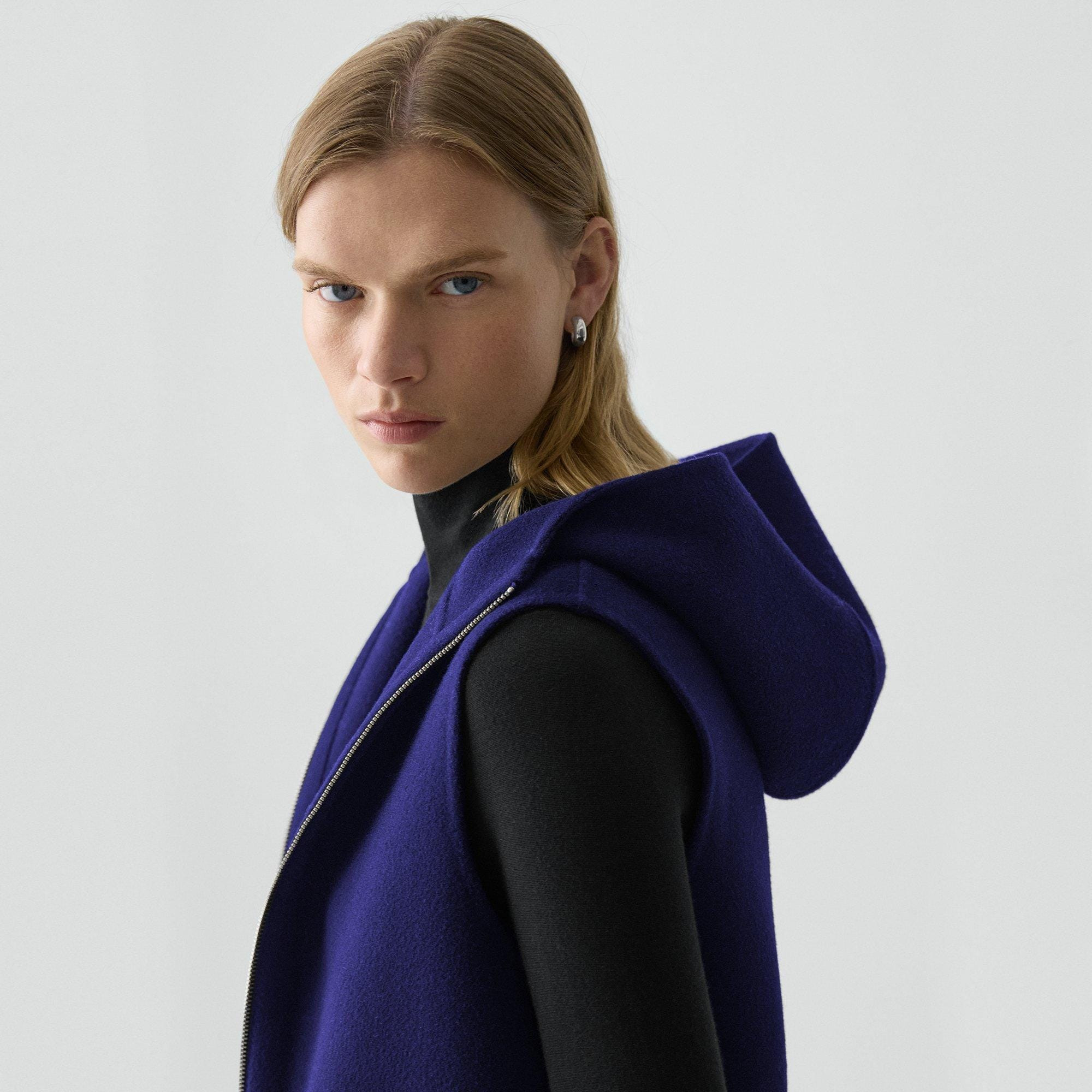 Hooded Vest in Double-Face Wool-Cashmere - 5