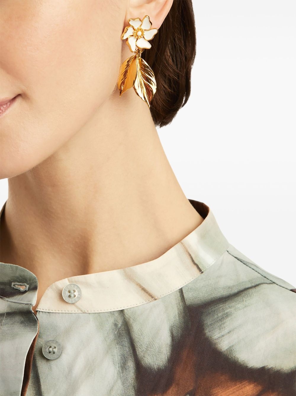 flower-detailing earrings - 2