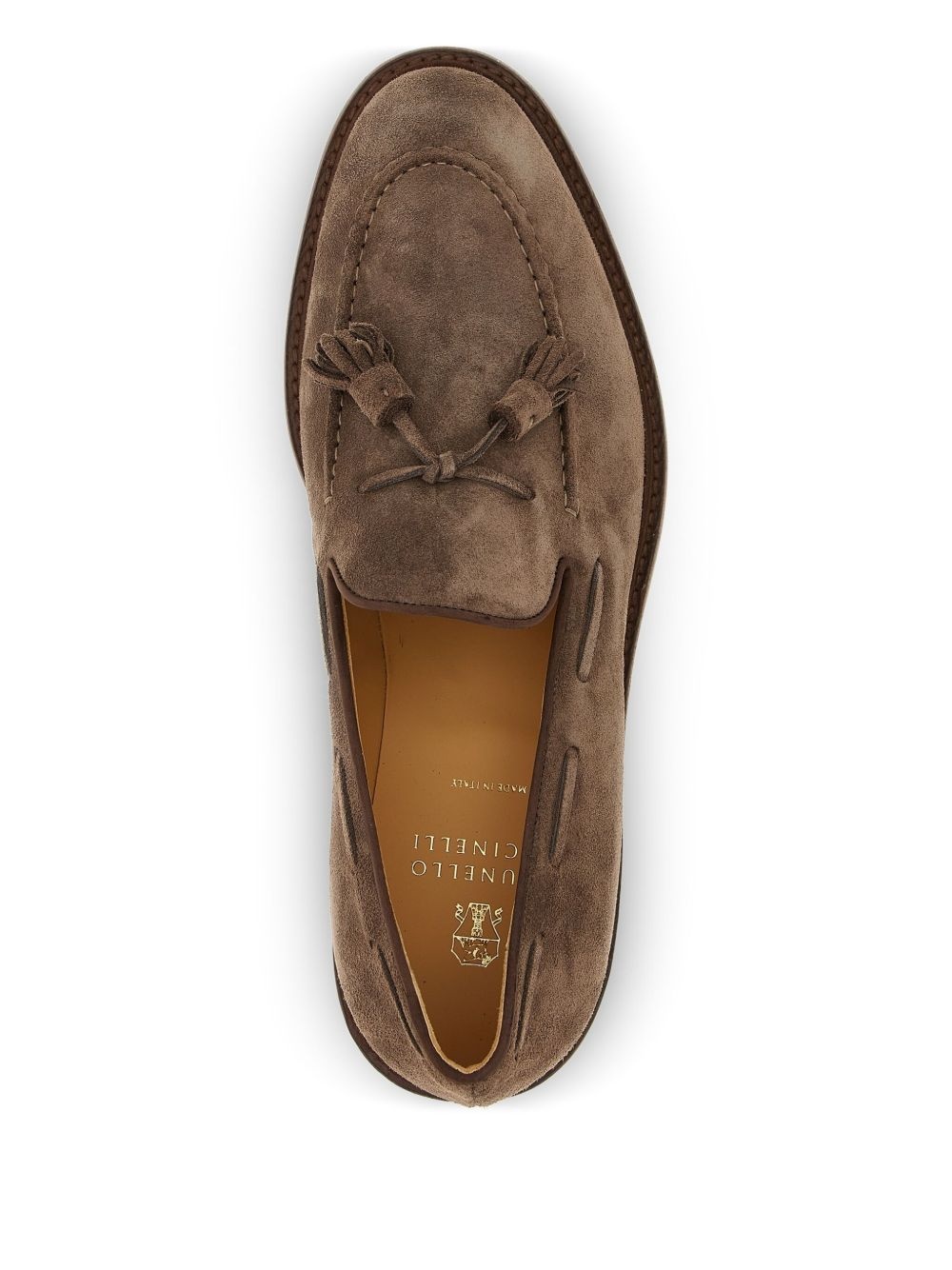 tassel suede boat shoes - 4