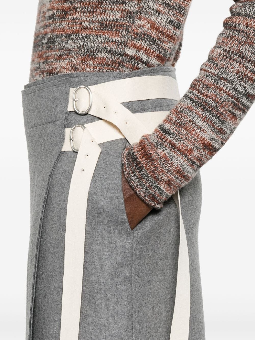 buckled midi skirt - 5