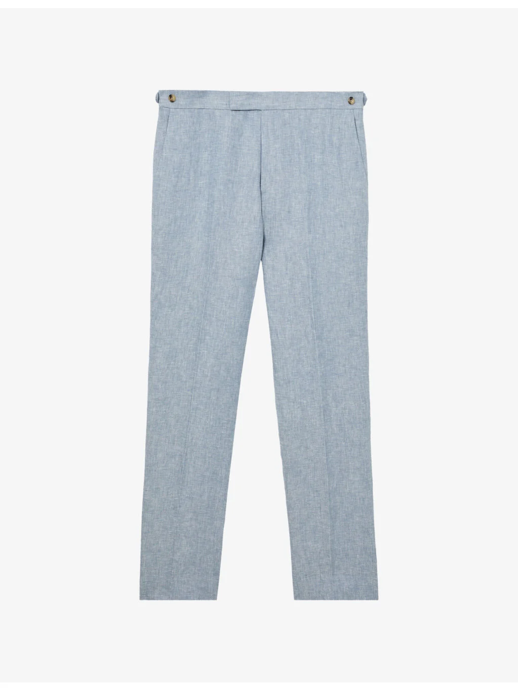 Atlantic Tailored-Fit Linen Suit Trousers - 1