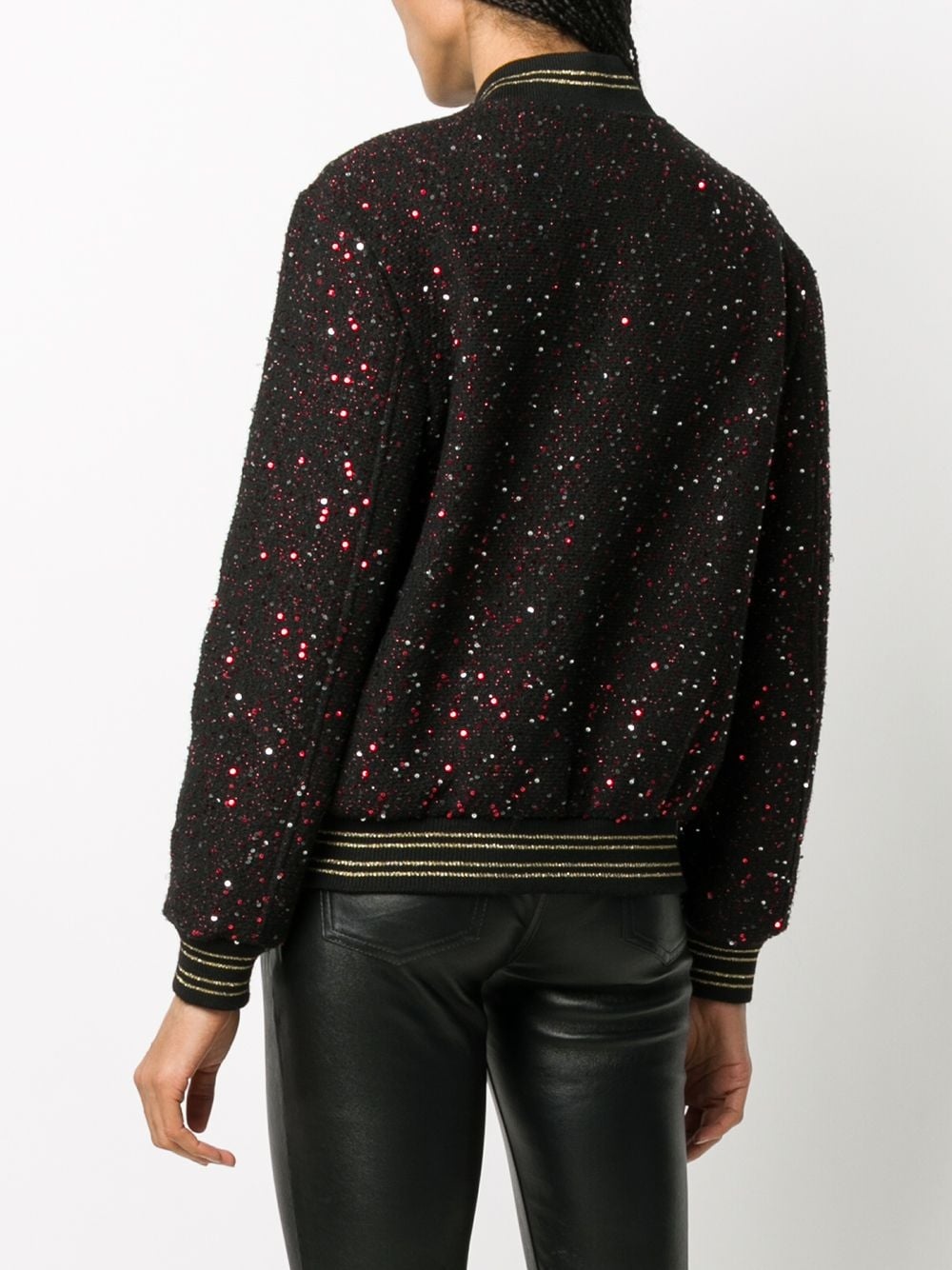 sequinned bomber jacket - 4