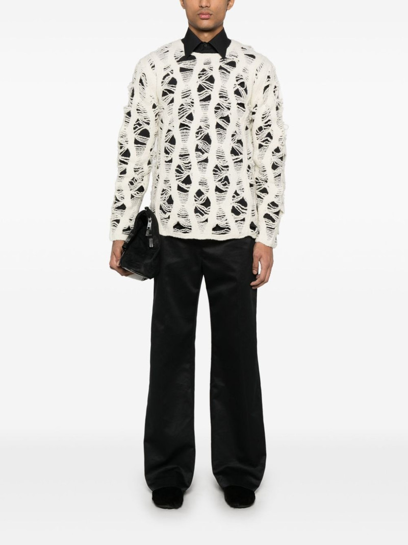 Comme des Garçons Homme Plus openwork sweater outlook