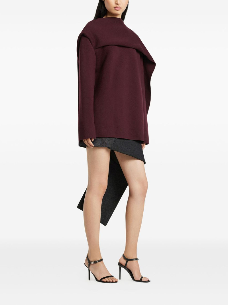 courrèges Scarf merino-wool sweater outlook