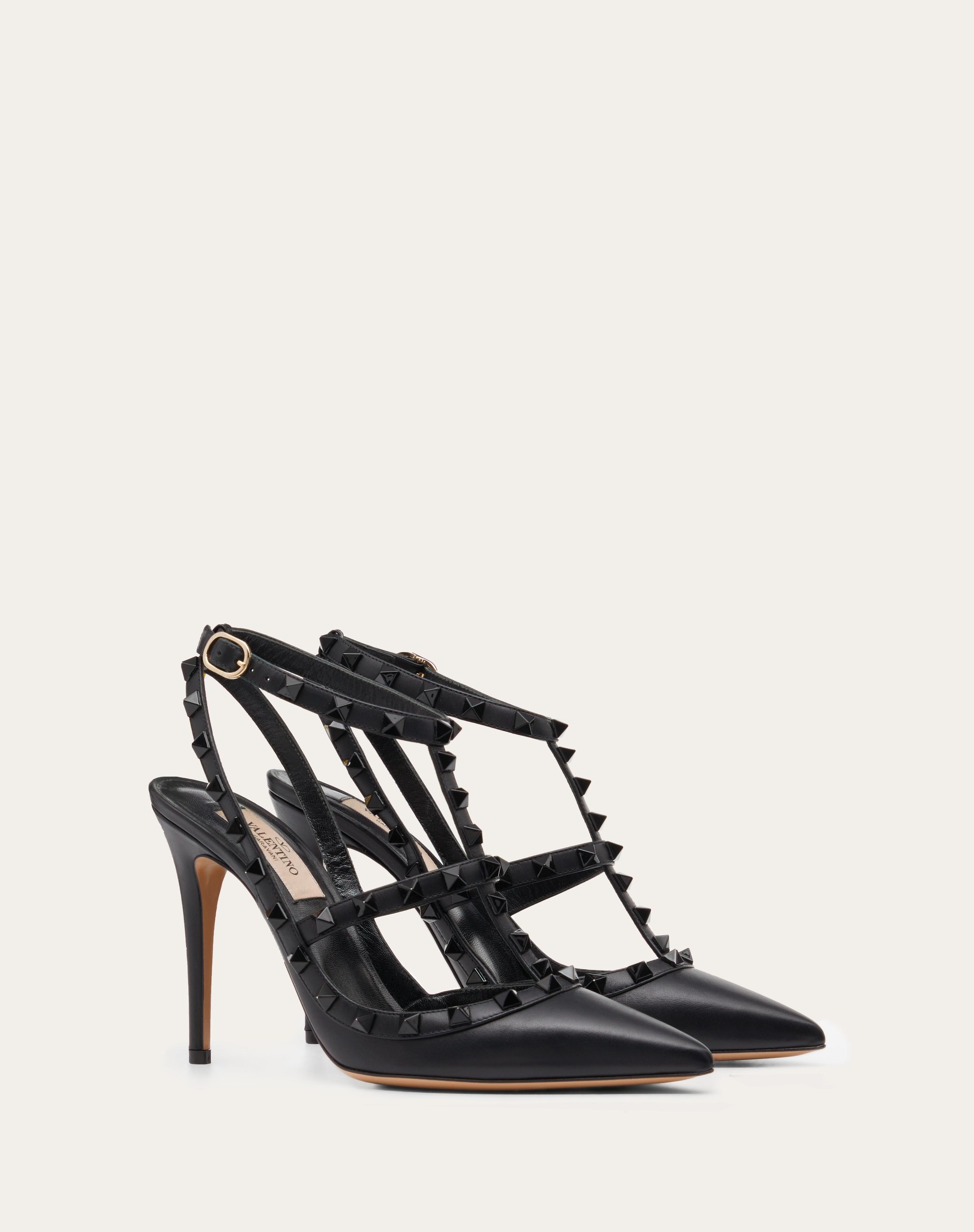 Valentino ROCKSTUD ANKLE STRAP PUMP WITH TONAL STUDS 100 MM | REVERSIBLE