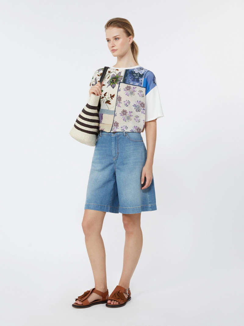 WEEKEND Max Mara Printed silk and stretch cotton jersey T-shirt - MULTICOLOUR outlook