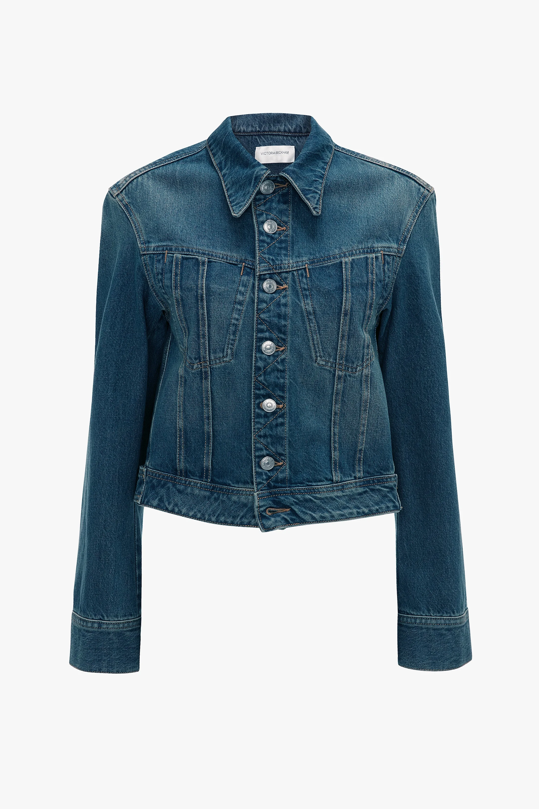Denim Jacket In Mid Blue Wash - 1
