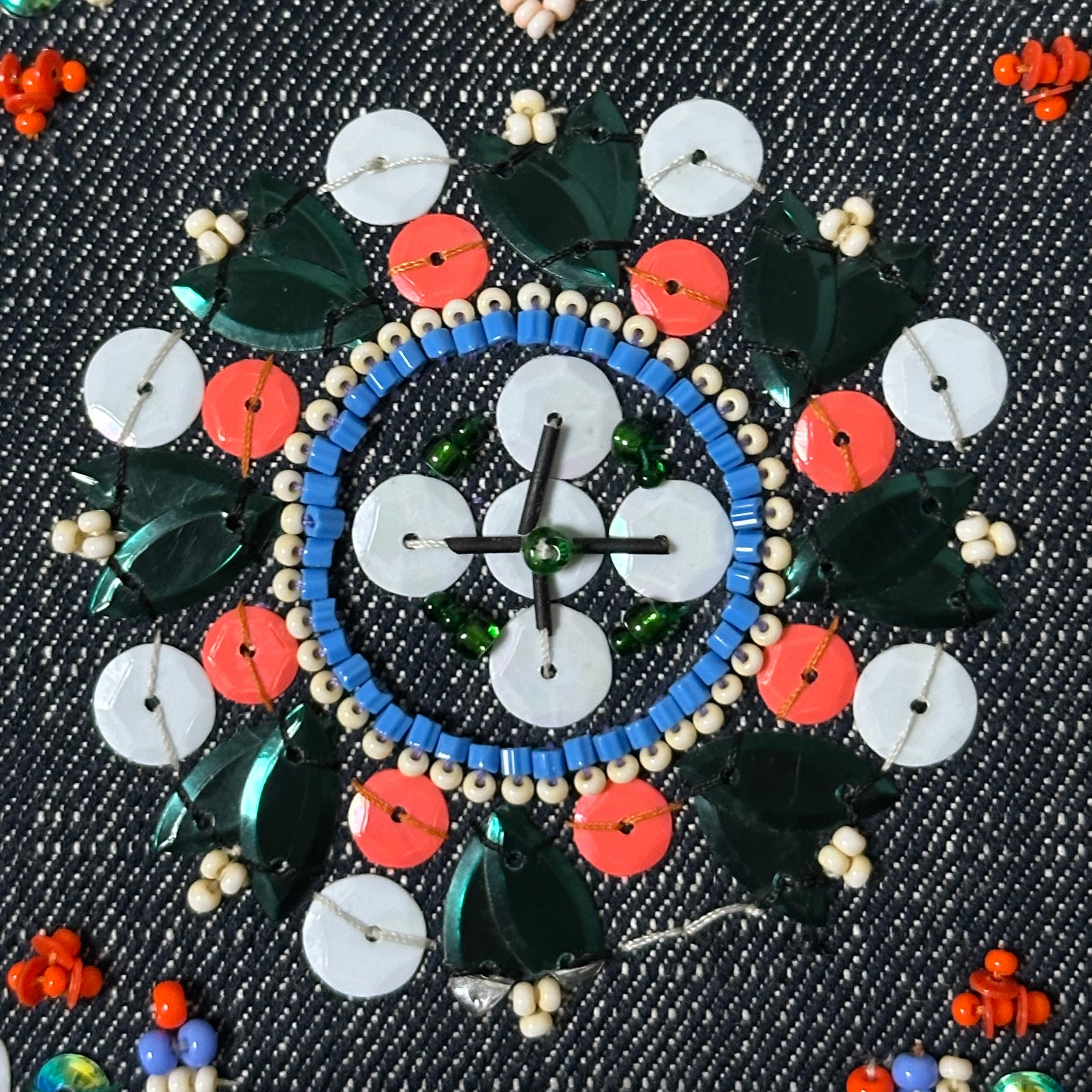 FENDI Denim Beaded Mamma Baguette Bag - 9