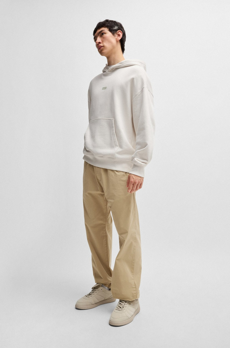 HUGO TAPERED-FIT TROUSERS IN STRETCH GABARDINE WITH BRANDED BELT outlook