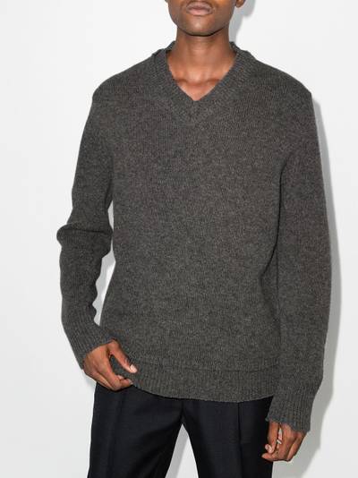 Maison Margiela distressed-trim four-stitch knitted jumper outlook