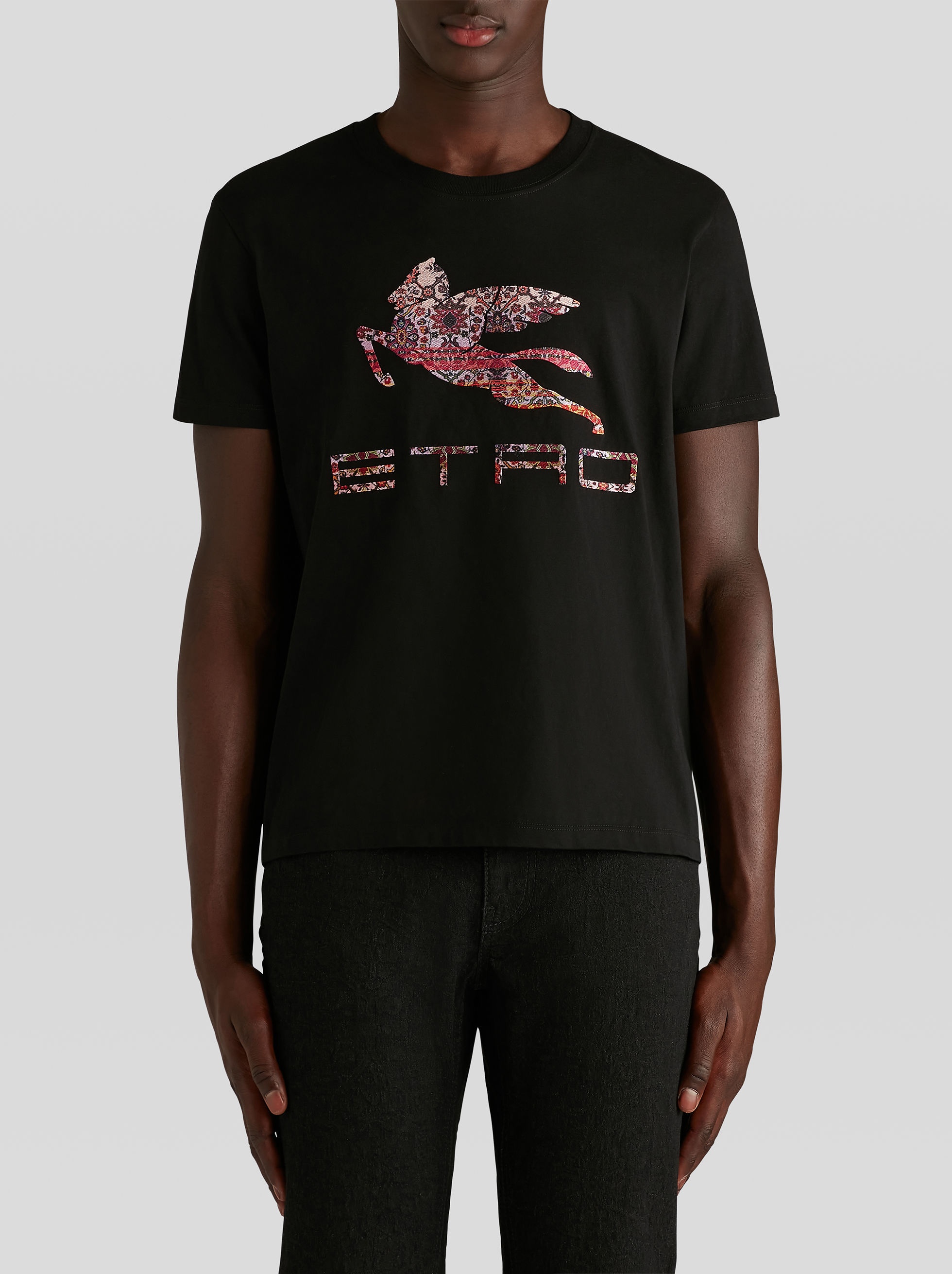 T-SHIRT WITH LOGO AND PEGASO - 2