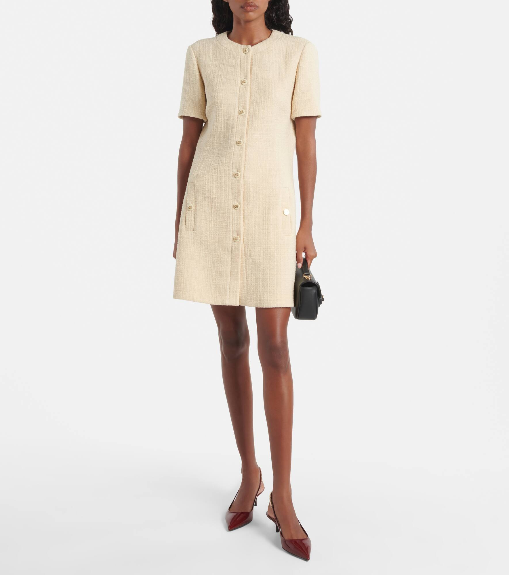 Double G wool-blend tweed minidress - 2