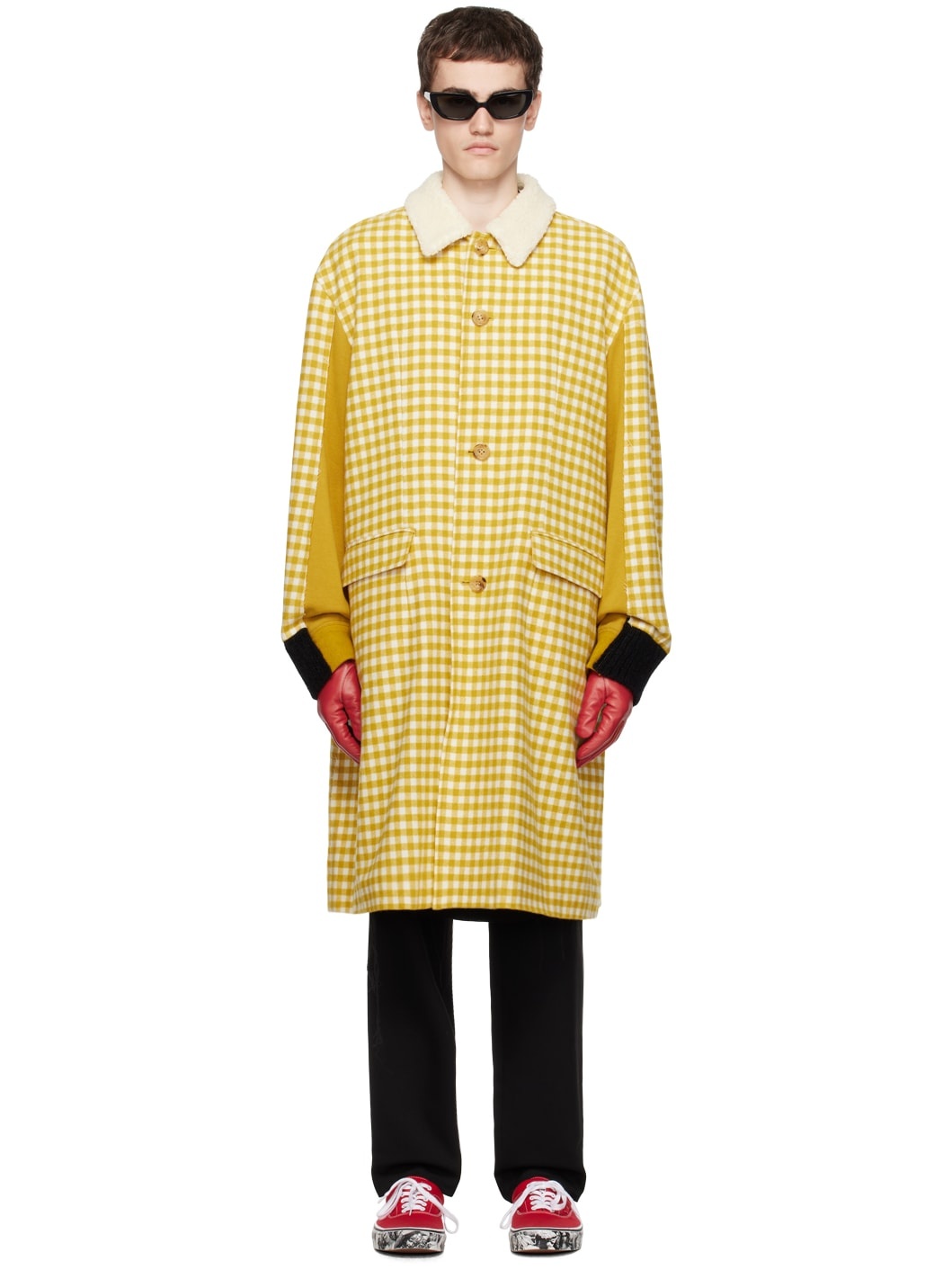 Yellow Check Coat - 1