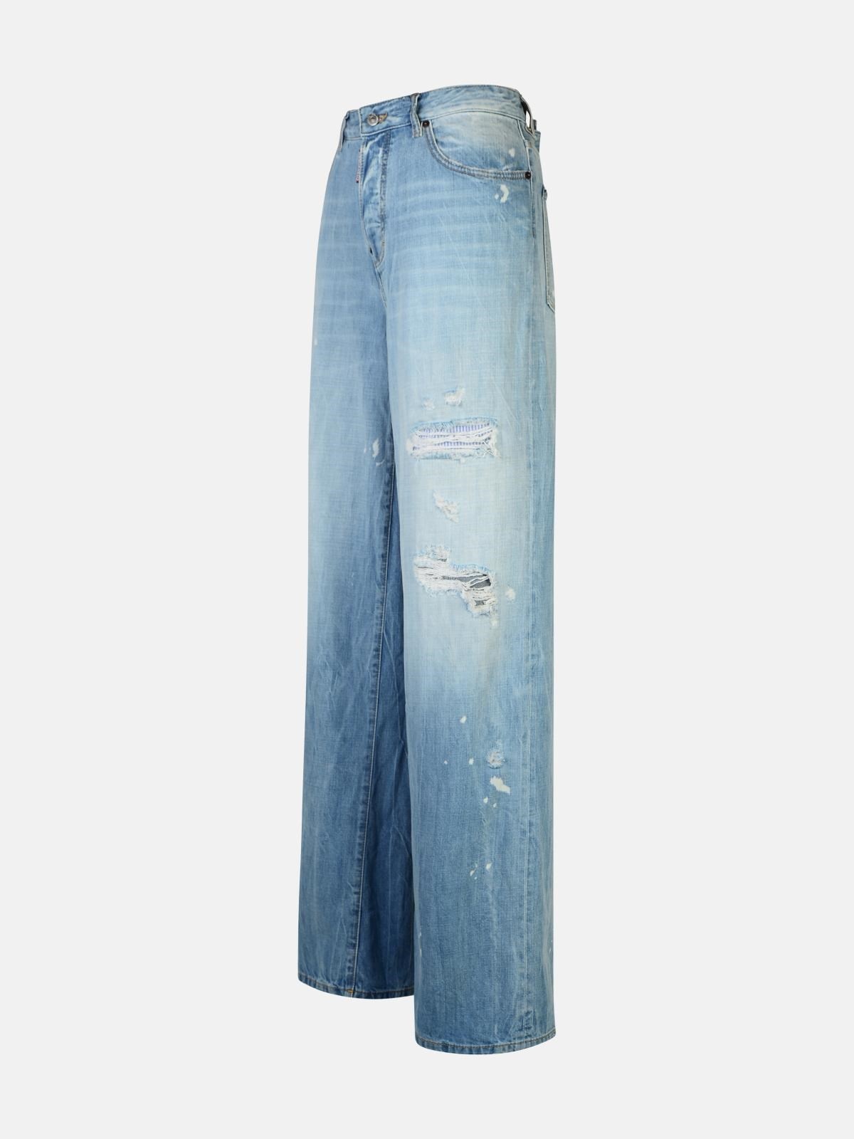 'TRAVELLER' LIGHT BLUE COTTON JEANS - 2