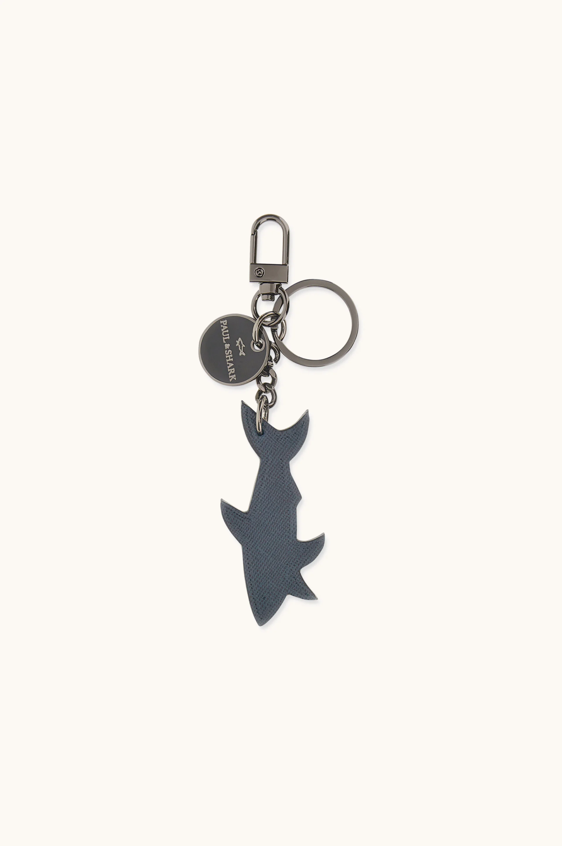 SHARK SAFFIANO LEATHER KEYRING - 1