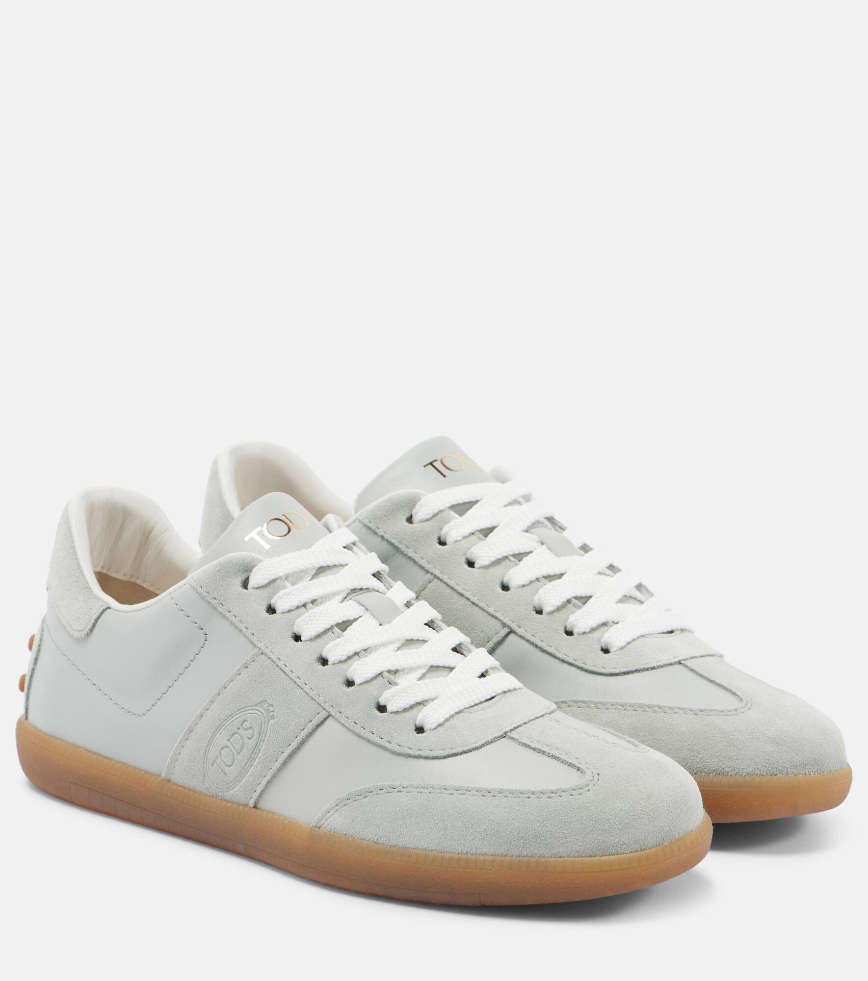Logo suede sneakers - 1