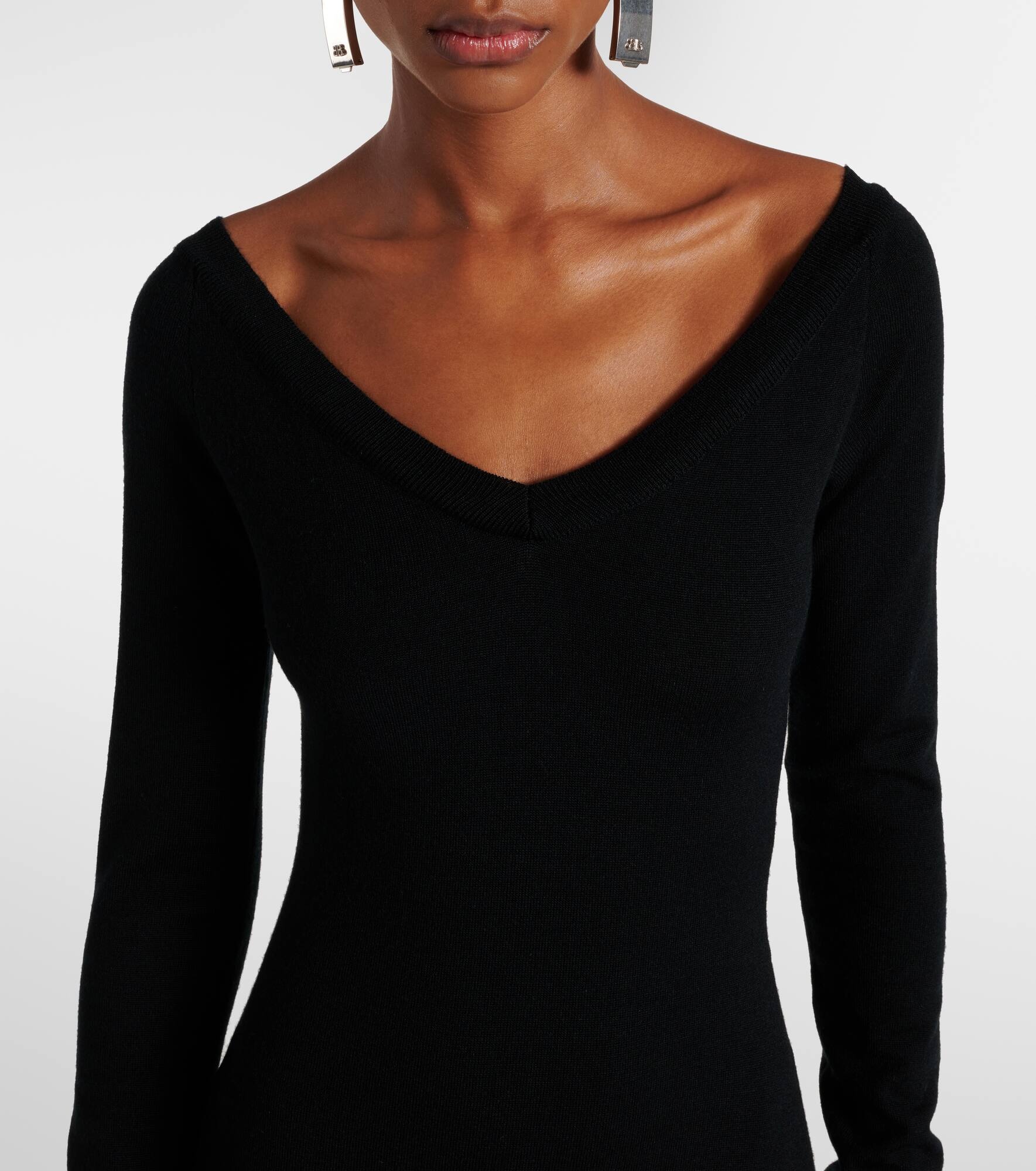 Wool-blend maxi dress - 4