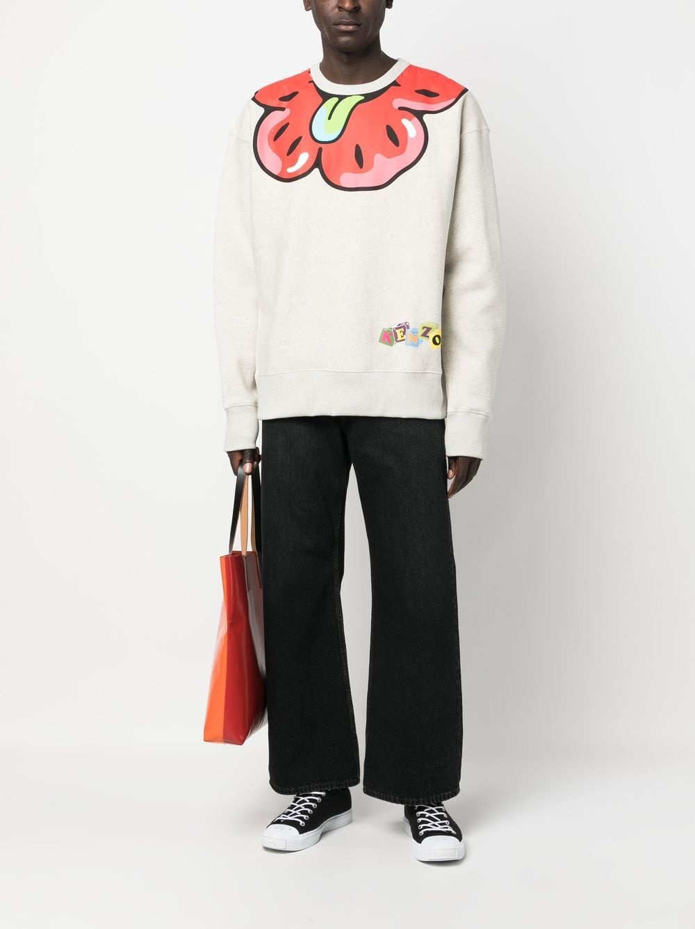 Boke flower graphic-print sweatshirt - 2