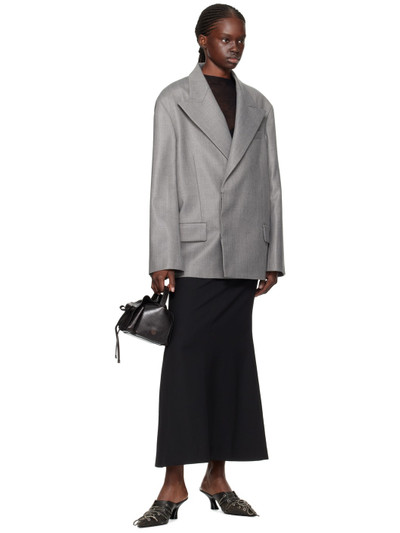 Acne Studios Black Tailored Maxi Skirt outlook