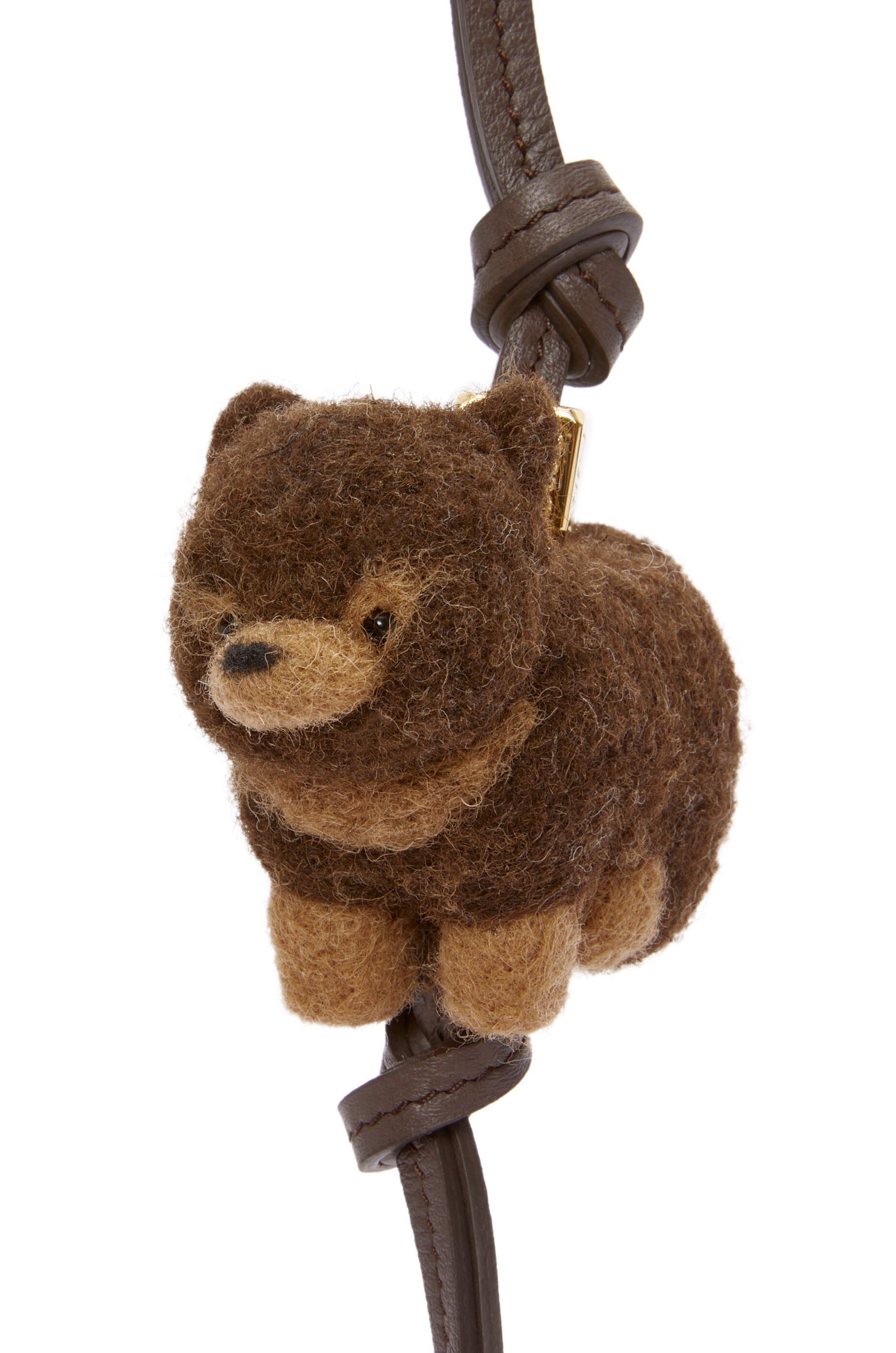 Pomeranian charm in felt - 2