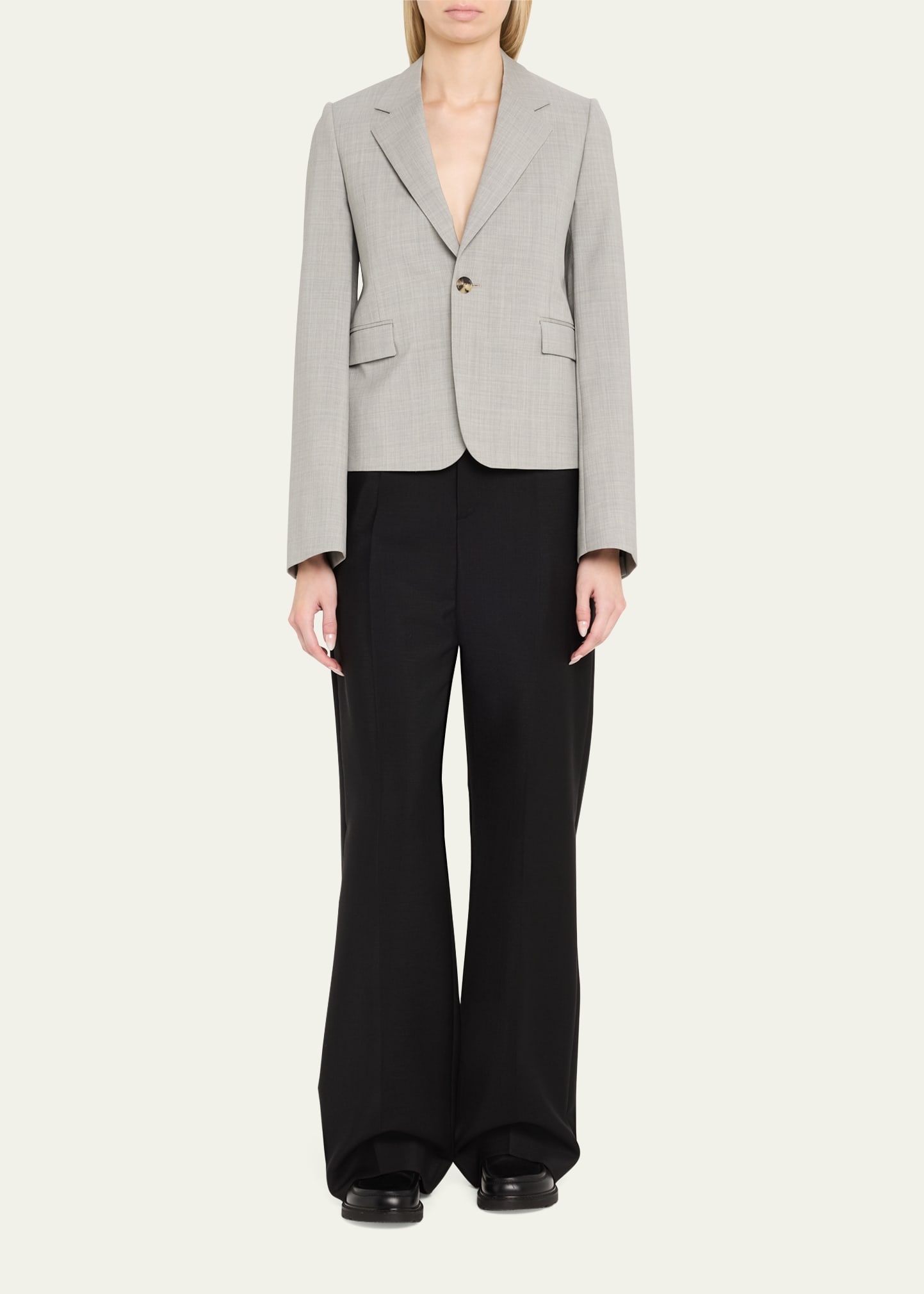 Classic Single-Breasted Blazer - 2