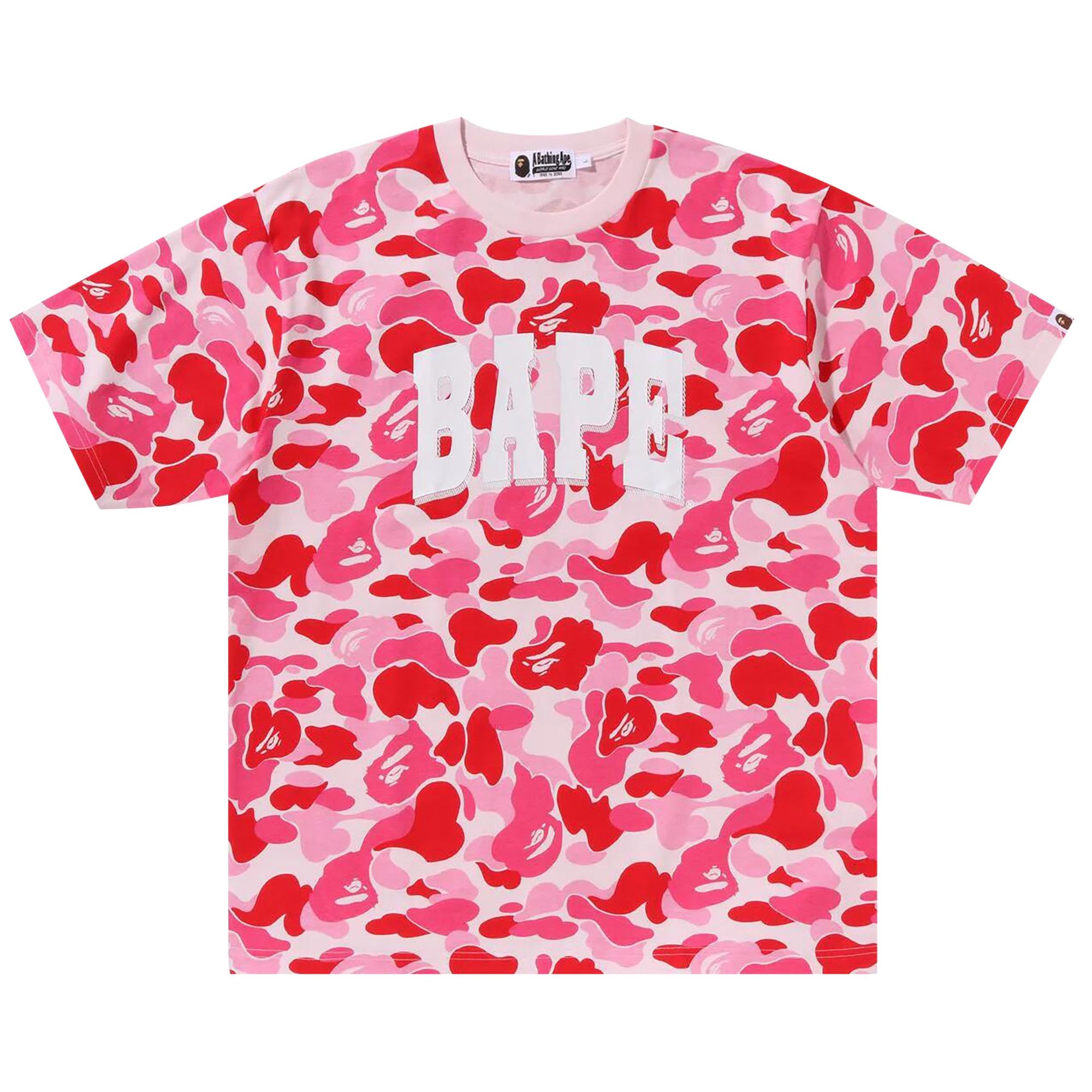 BAPE ABC Camo Relaxed Fit Logo Tee 'Pink' - 1