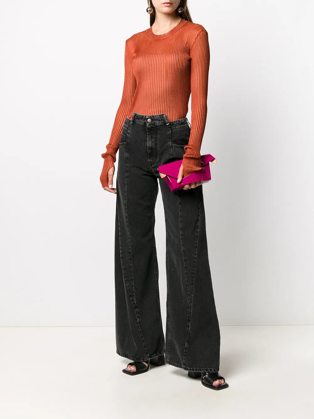 Maison Margiela Women Décortiqué Wide-Leg Jeans - 2