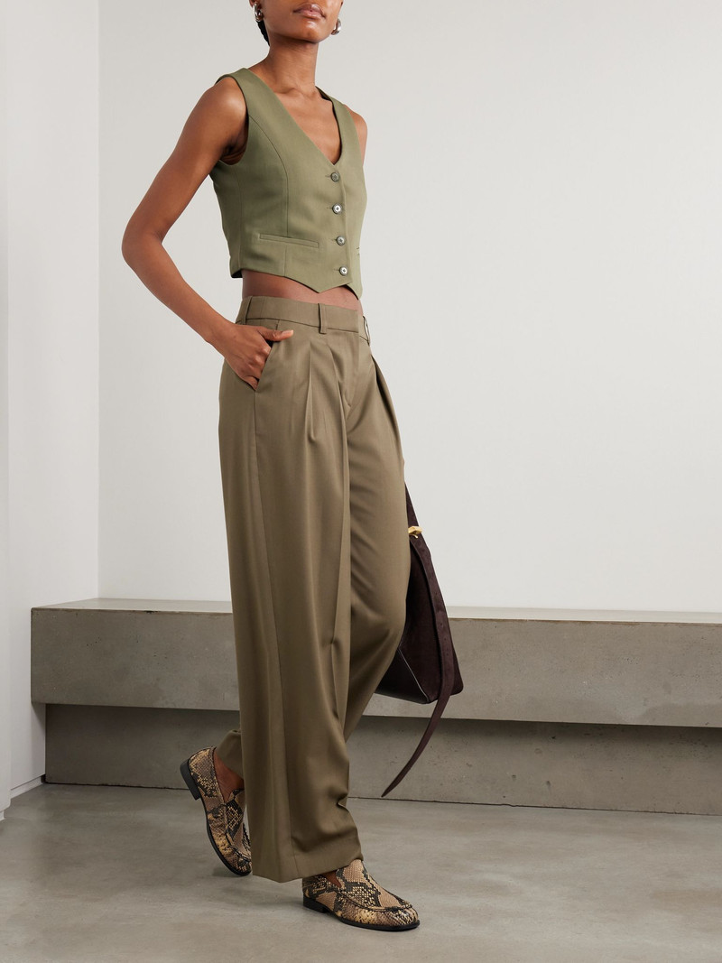 The Frankie Shop Roma woven vest Army green outlook