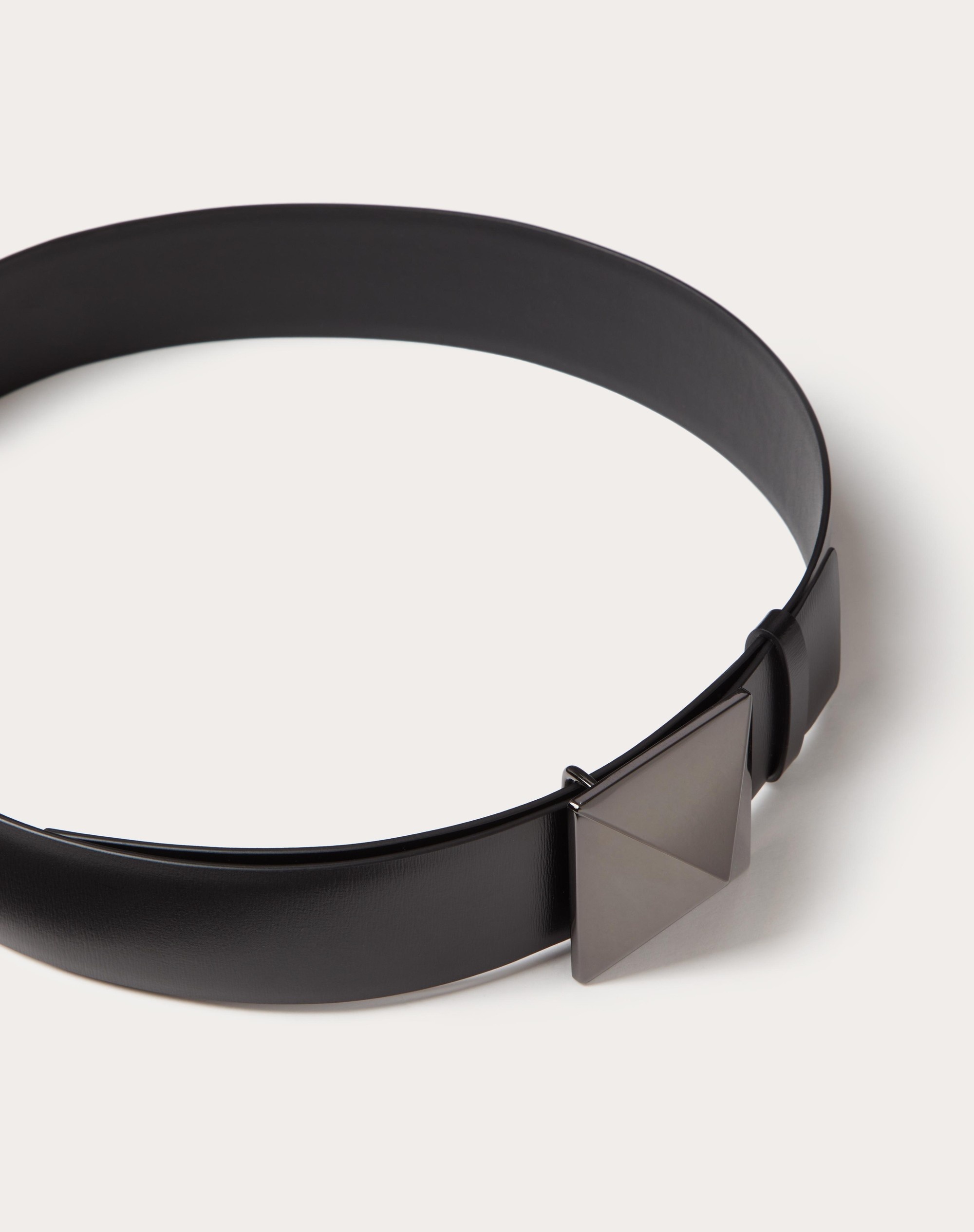 ONE STUD SHINY CALFSKIN BELT 40MM - 4
