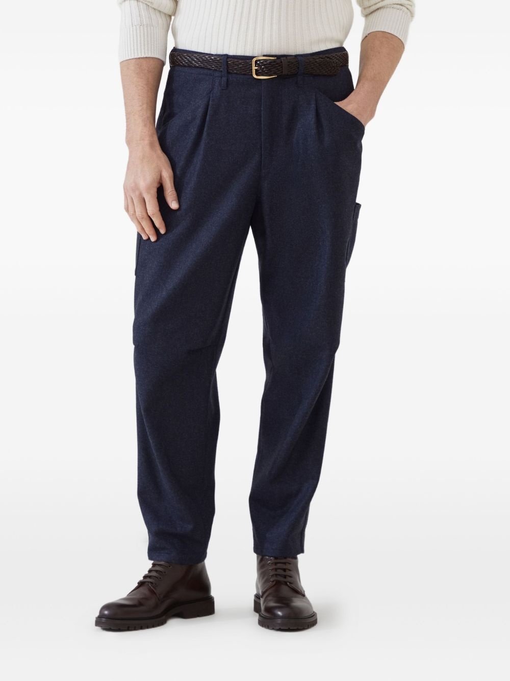 pleated tapered trousers - 3