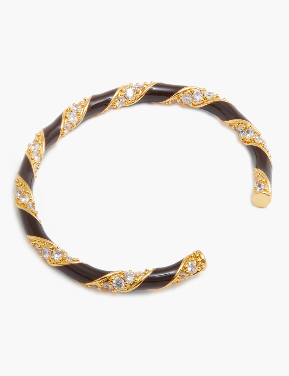 CANDY STRIPE PAVE CUFF - 3