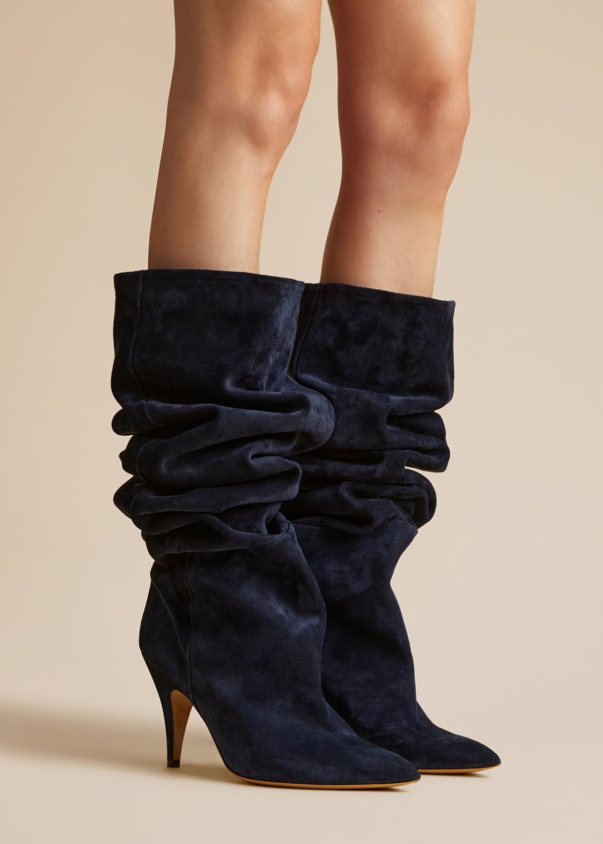 The River Knee-High Boot in Midnight Suede - 5