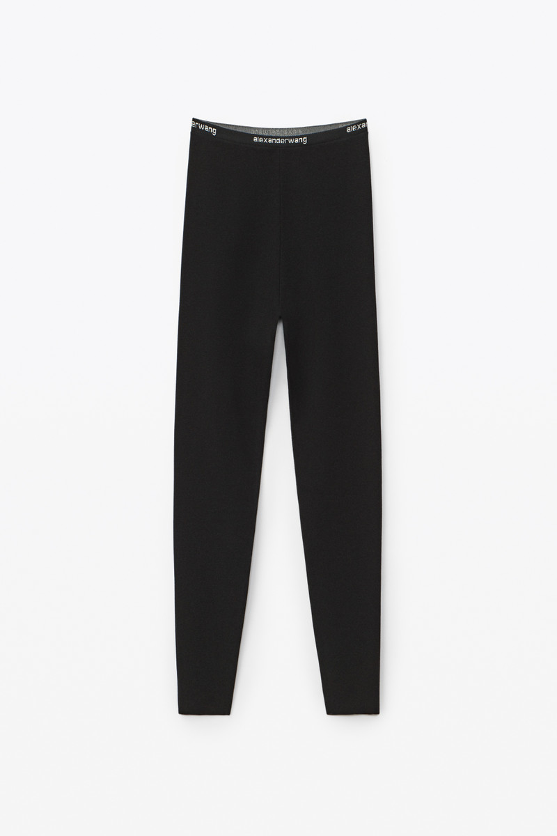 JACQUARD LOGO LEGGING IN STRETCH KNIT 1