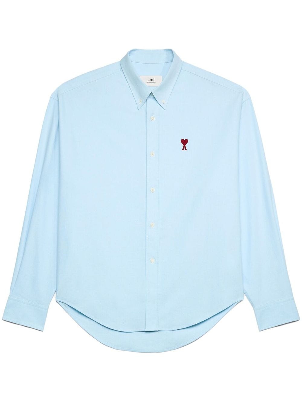 logo-embroidered poplin shirt - 1