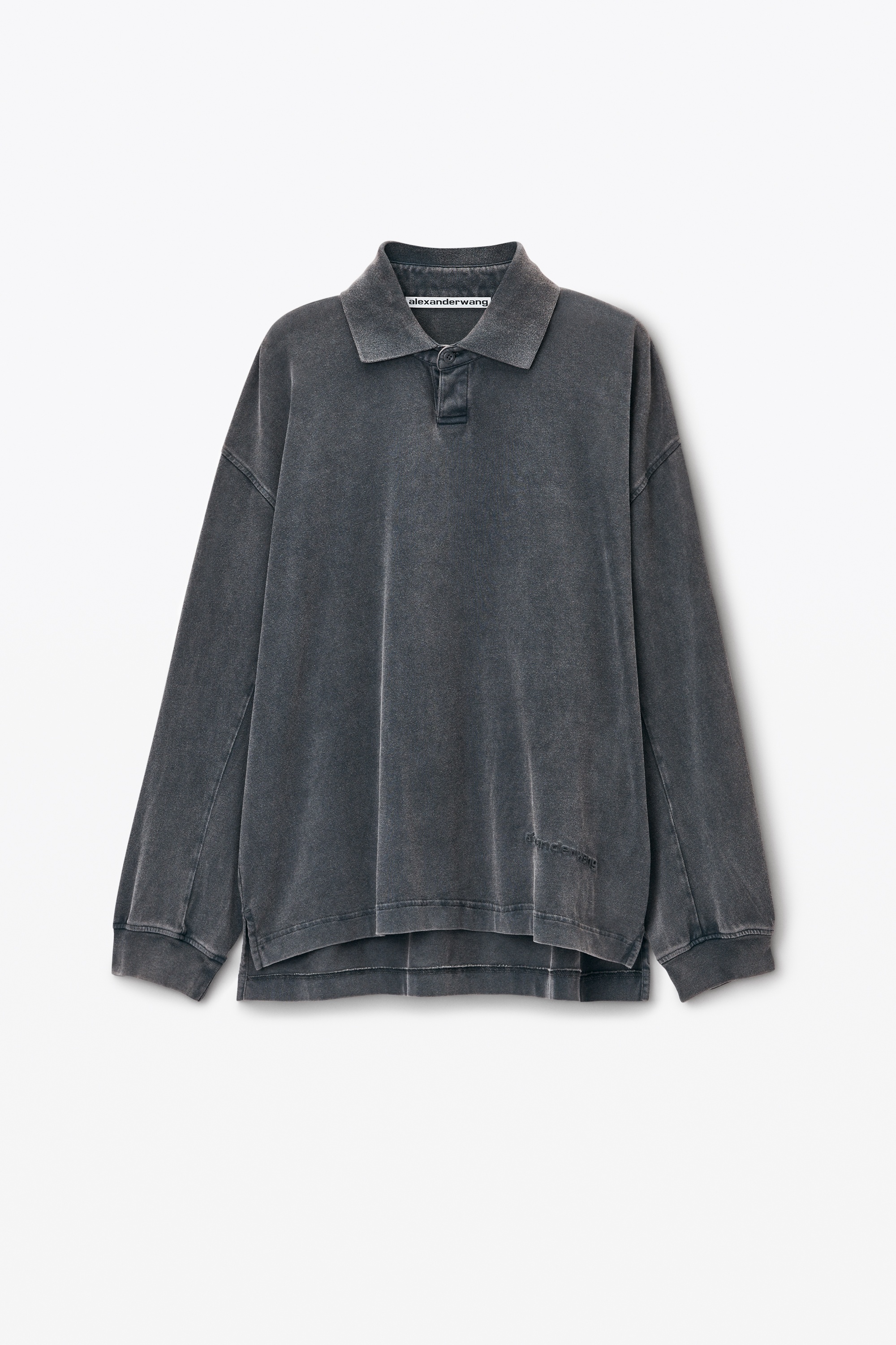 Men's Long-Sleeve Polo Tee in Cotton Jersey - 1