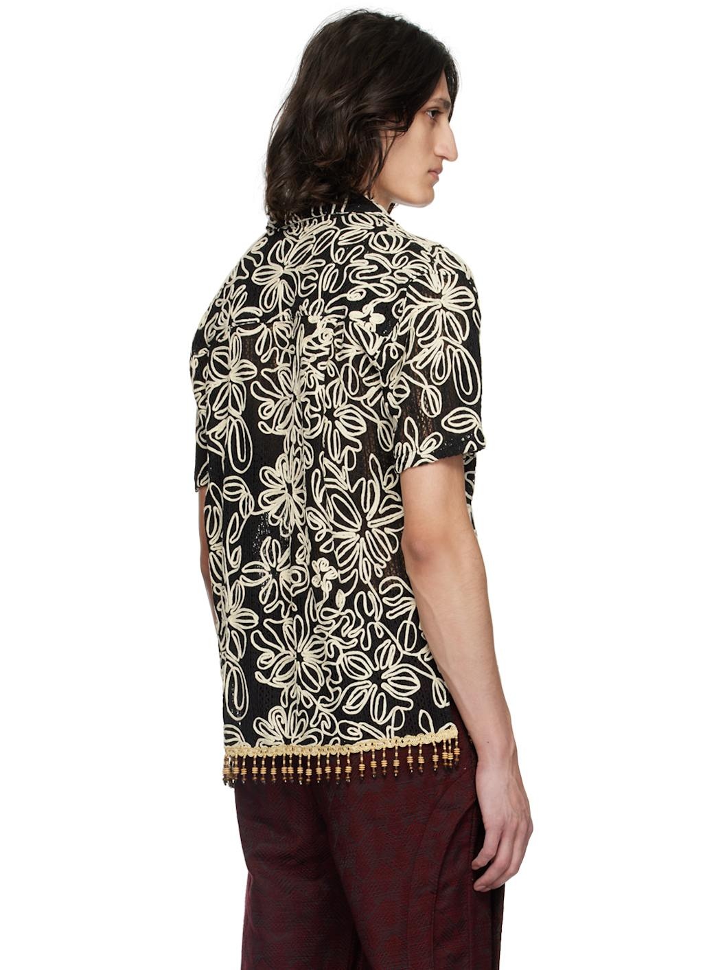 Black Flower Shirt - 3