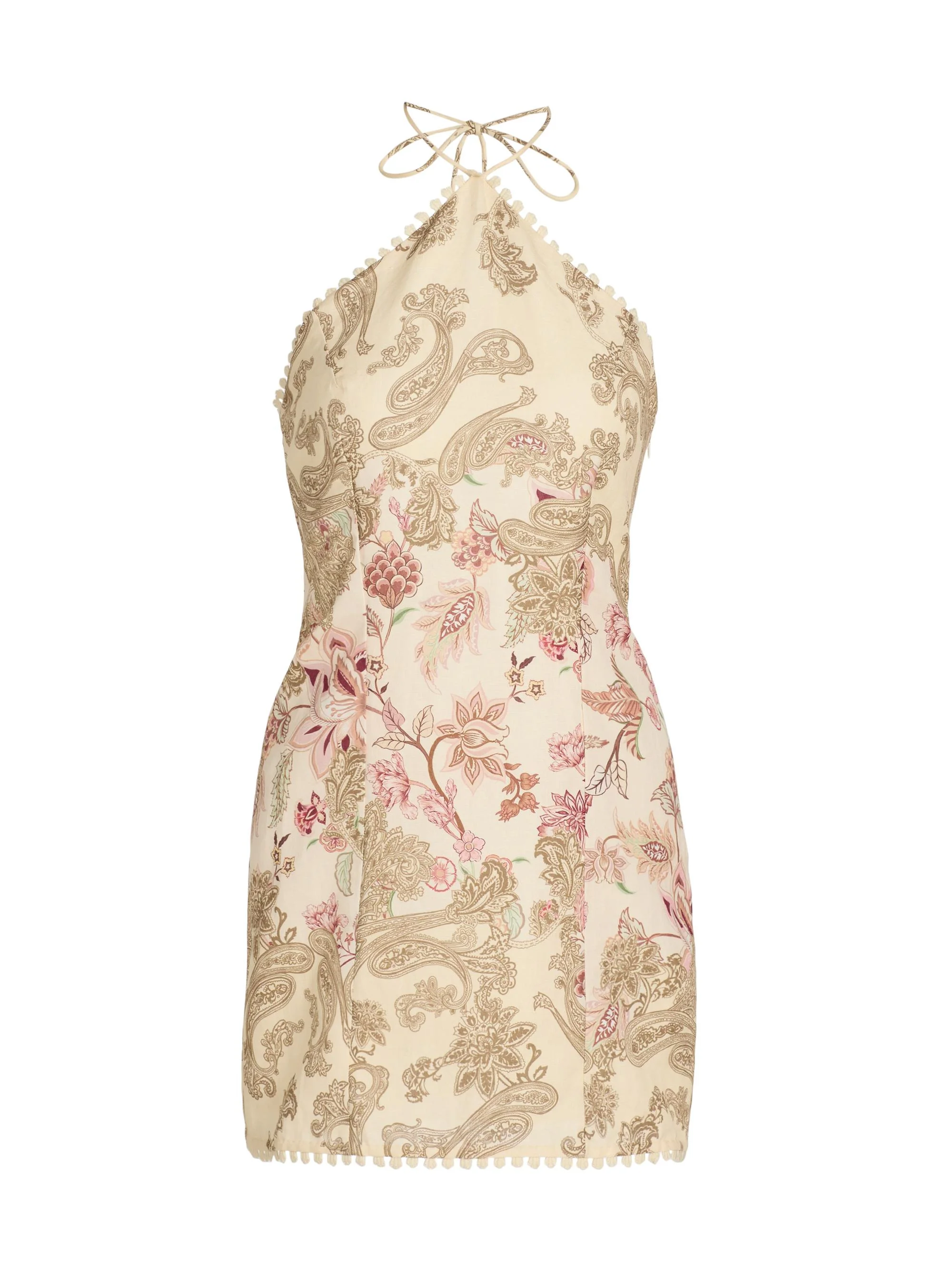Women's Paisley Cotton-Linen Sheath Minidress - 1