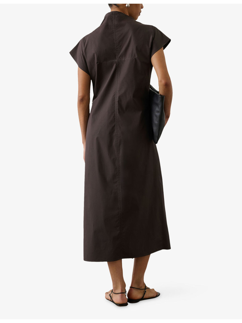 Foggia Wrap-Front Cotton-Poplin Midi Dress 4