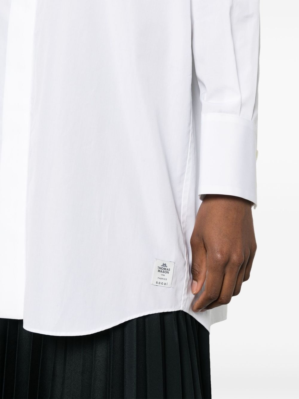 logo-raised poplin shirt - 5