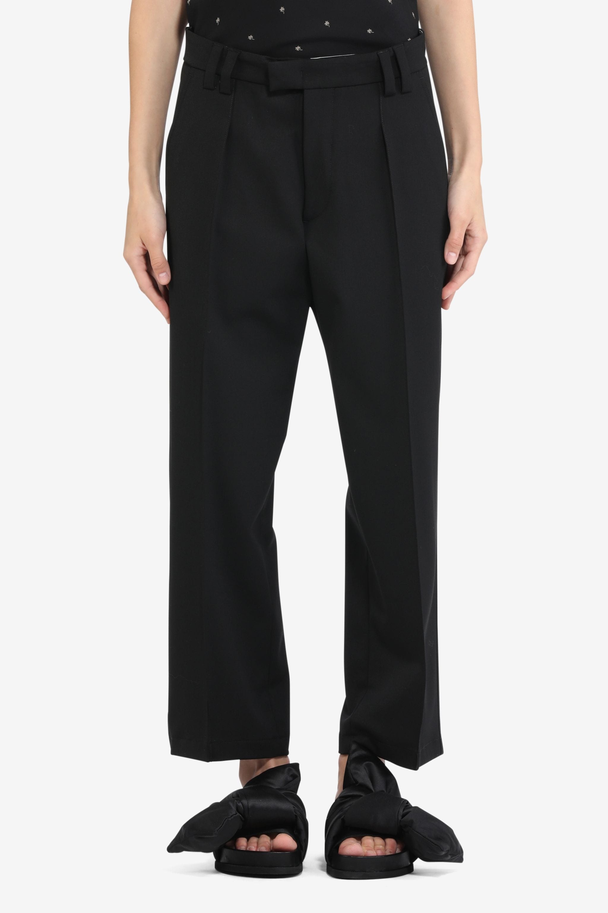 CROPPED STRAIGHT-LEG TROUSERS - 1