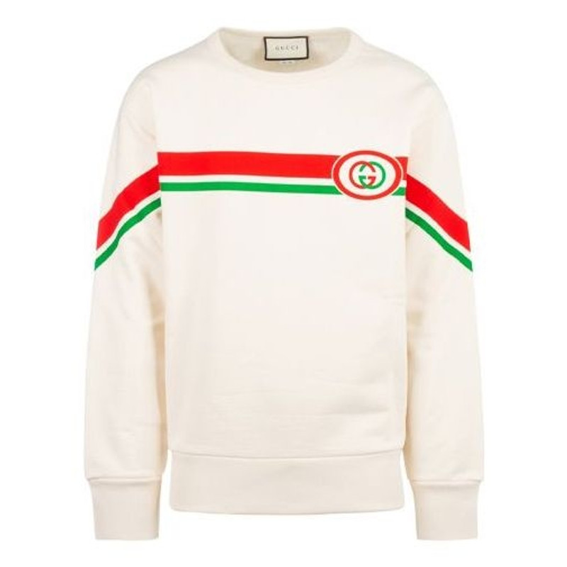Gucci Striped Printed Pullover Long Sleeve 'White' 475532-XJBCM-9230 - 1