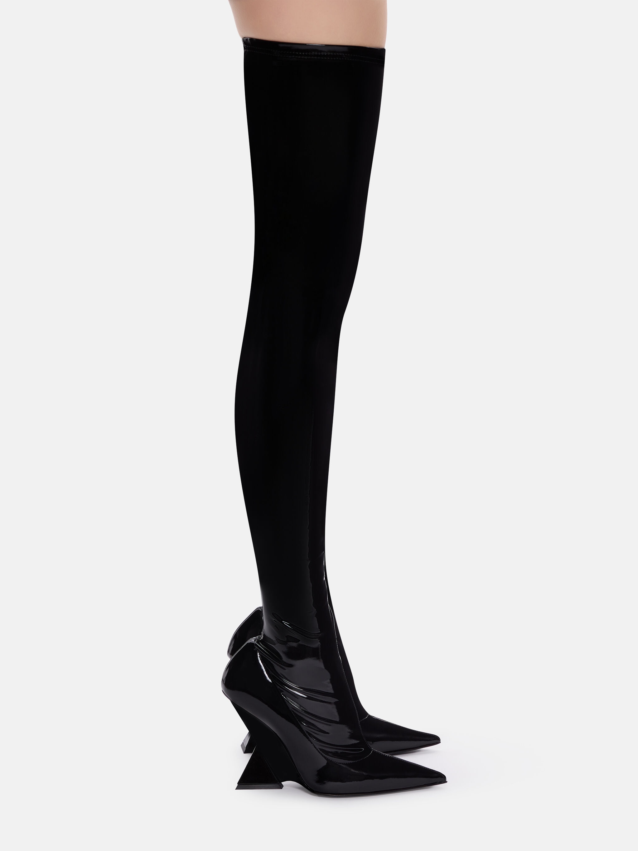 ''CHEOPE'' BLACK THIGH HIGH BOOT - 2
