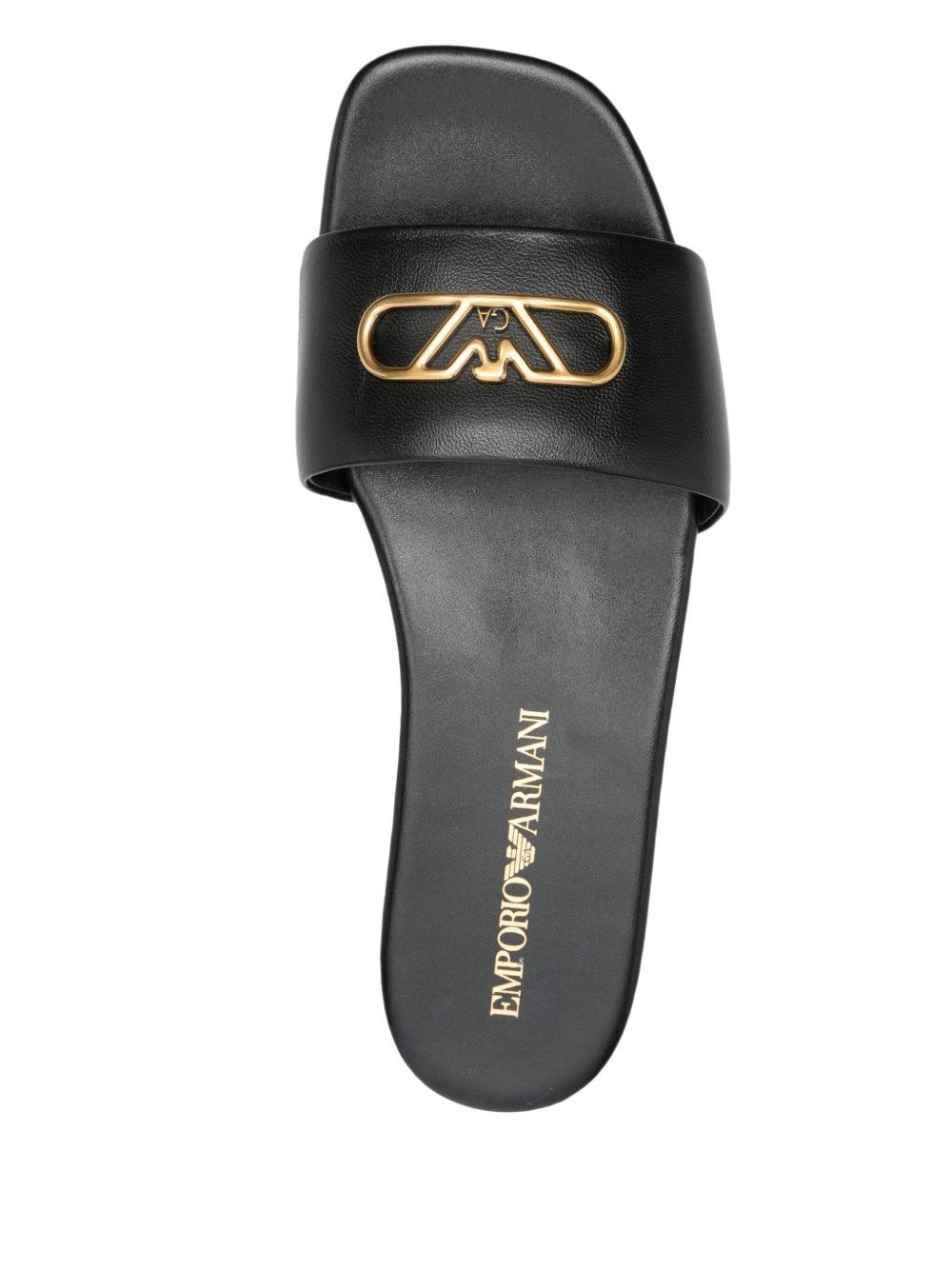Leather flat sandals - 3
