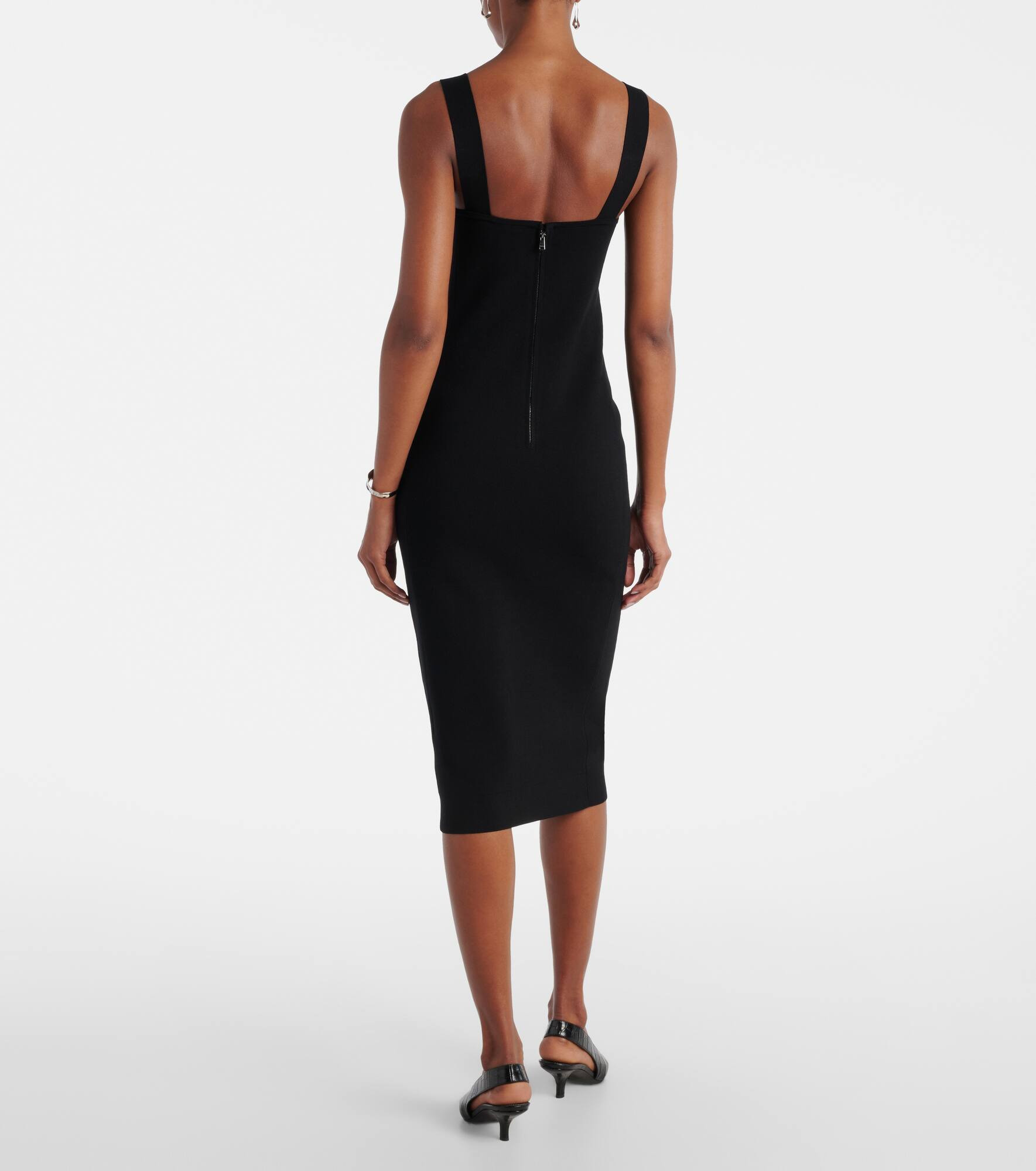 Teak knitted midi dress - 3