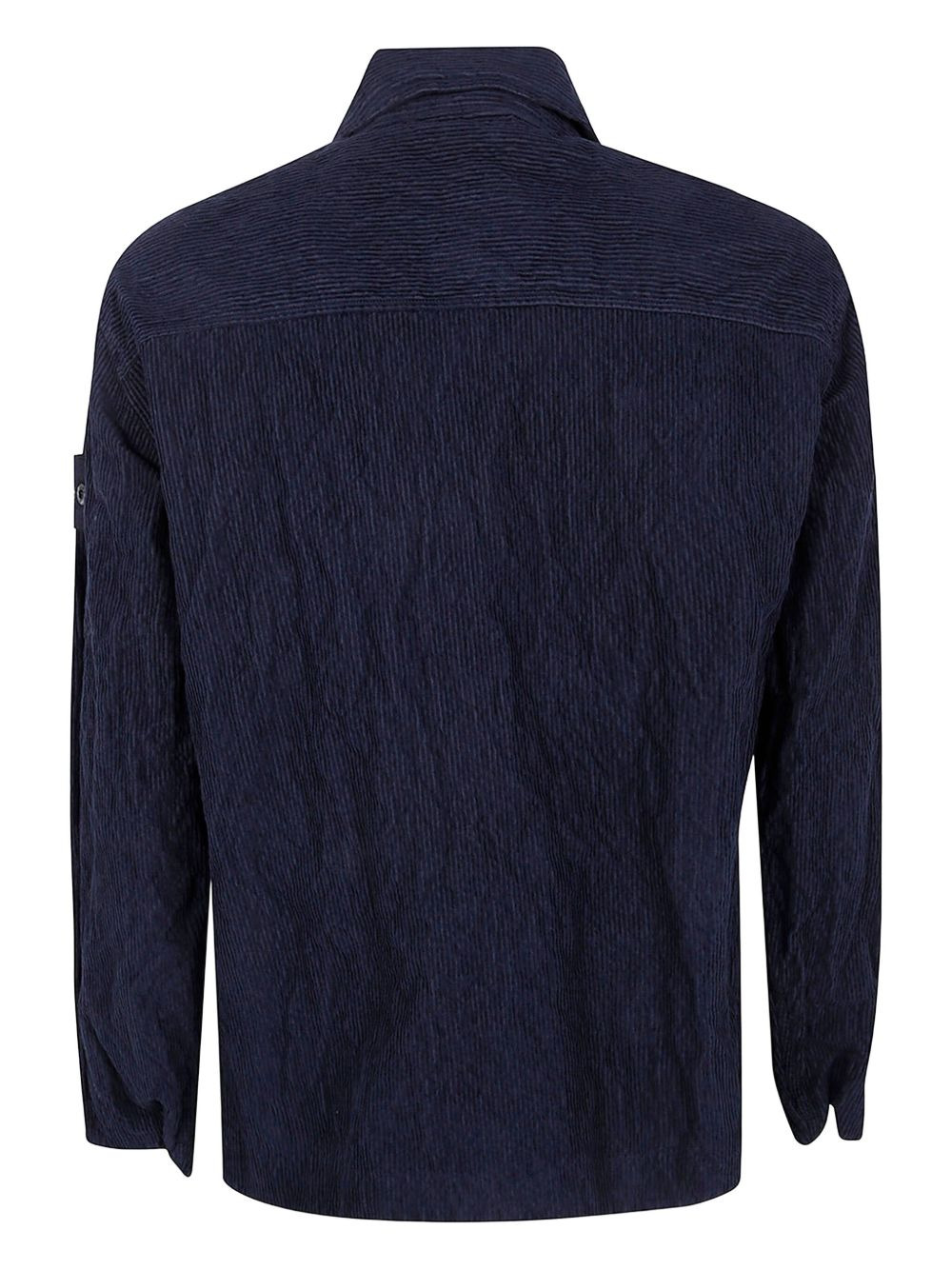 corduroy logo-patch shirt - 2