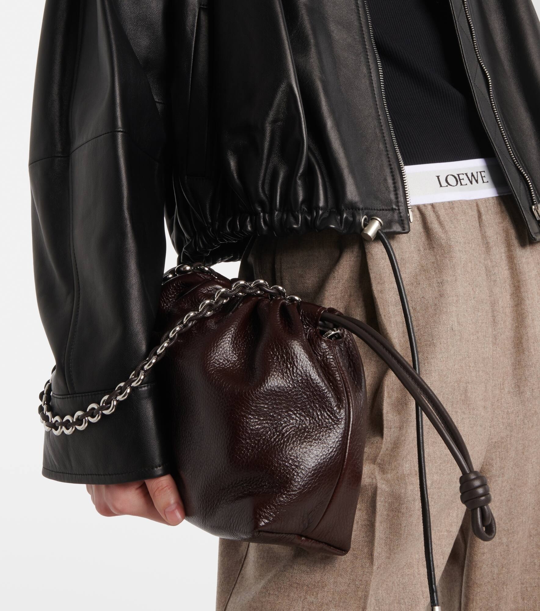 Flamenco Small leather bucket bag - 2