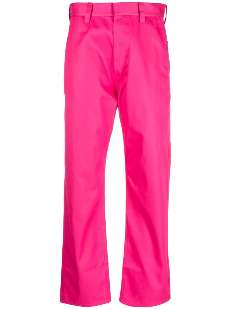 straight-leg cropped cotton trousers 1